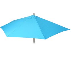 Vervangingshoes voor Parla halfronde parasol, parasolhoes vervangingshoes, 300cm stof/textiel UV 50+ 3kg ~ turquoise