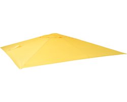 Vervangingshoes voor zweefparasol MCW-A96, parasolhoes, 3,5x3,5m (Ø4,95m) polyester 4kg ~ geel