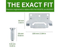 Vervangingsonderdelen voor IKEA Bedframe - Montageplaat en Schroeven