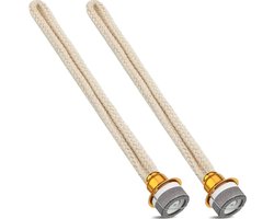 Vervangingsset voor oliebranders met 2 stuks lonten en luchtregelaars voor aromatherapie en huisdecoratie, 6,3 inch