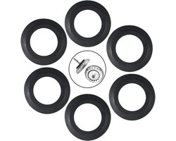 Vervangrubber voor Zeef, 6 Stuks Afvoerstopper, Geschikt voor 78-83 mm Diameter, Zeefmand 54 mm Buitendiameter, Afvoerafdichting voor Keuken en Badkamer