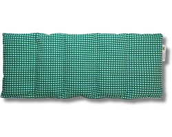 Verwarmbaar Spelt Bovenkussen 50x20cm Ruit Groen voor Warmte of Koude Therapie