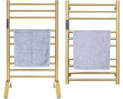 Verwarmd Handdoekenrek - Handdoekwarmer Badkamer - Handdoeken Drogen - Vacuüm Beplating - 50x29x31 cm - Goud