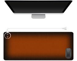 Verwarmde Bureau Onderlegger - 3 Standen - Verwarmde Muismat - Bureaumat - Bureau Accessoires - 3 uur Automatische afsluiting - Aanraakregeling - Antislip - Waterdicht - Zwart