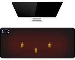 Verwarmde muisma - Verwarmde Bureau Onderlegger - 80 x 33 cm - Waterdichte - 5 temperatuurstanden - Automatische uitschakeling na 4 uur - 30-50°C - Bureau Organizer - Bureaumat - Bureau Accessoires - Geschikt voor thuis/kantoor - Zwart