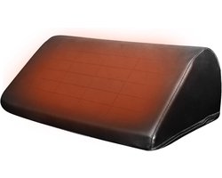 Verwarmde zachte traagschuim voetsteun met lederen bekleding - ergonomisch voor kantoor en huis
