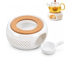 Verwarmer voor theepot - keramisch - hol gesneden ontwerp - beschermt je theepot - ServiceTopper