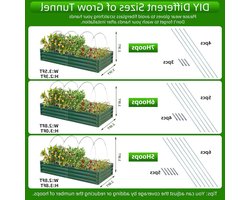 Verwijderbare Fiberglass Tuinboogjes voor Netten - 30 Stuks van 43 cm, Ideaal voor Kassen, Tuin Tunnels en Groentetuin Bedden