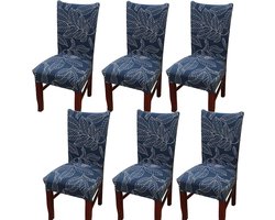 Verwijderbare rekbare spandex stoelhoezen, zachte en beschermende covers, goede pasvorm voor eetkamers, hotels en bruiloften, wasbaar, set van 6 stuks, kleur 11, ideaal voor evenementen en interieurdecoratie.
