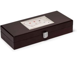Verzamelbox met Deksel - Opbergdoos Bewaarbox - Keuken Organisatie - Met Fluwelen Inzetstuk - 28x12x55 cm - Bruin