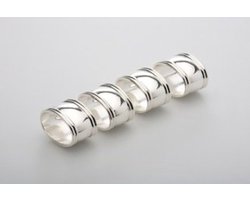 Verzilverd ovale servetringen - Set van 4 - Zilver - Elegante tafelaccessoires