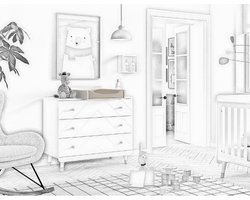 Verzorgingsplank Billy - 73x53x14 cm - Wit