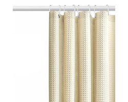 Verzwaagd Douchegordijn - Waterdicht - 1 stuk - Beige - Polyester - 180 x 180 cm