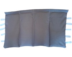 verzwaringskussen- verzwaardekussen- kussen grijs met friemels