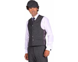 Vest - Jaren 20 - Roaring Twenties - Gangers - Grijs - Maat 52