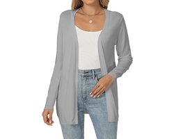 Vesten voor vrouwen lichtgewicht elegante dames vest lange mouwen open voorkant gebreide zomer lente jas