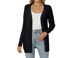 Vesten voor vrouwen lichtgewicht elegante dames vest lange mouwen open voorkant gebreide zomer lente jas