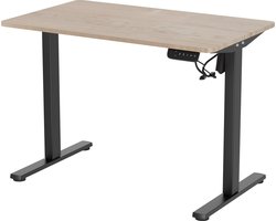 Vestland - Zit-Sta Bureau Elektrisch In Hoogte Verstelbaar - 100 x 60 CM - Geheugenfunctie - Eiken Zwart