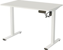 Vestland - Zit-Sta Bureau Elektrisch In Hoogte Verstelbaar - 100 x 60 CM - Geheugenfunctie - Wit