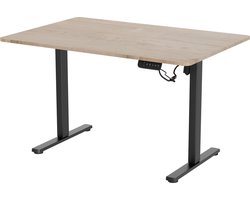 Vestland Zit-Sta Bureau Elektrisch In Hoogte Verstelbaar - Conform ARBO-norm - Geheugenfunctie - 120 x 80 CM - Eiken Zwart