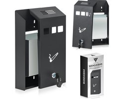 Vesto® Wandasbak - Asbak voor buiten – Rookpaal – Buitenasbak – Grote Asbak – Muurasbak – Stormasbak – Peukenzuil - Ideaal voor Terras & Bedrijf