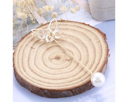 Vestsluiting - vestclip dames - Butterfly pearl - vestsluiting dames - vestclip - vestsluiting vestclip - sjaalspeld - vestspeld - vestklem