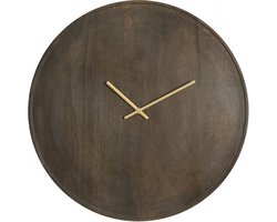 Veti klok Ø56 cm - mangohout/donkerbruin