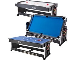 VEVOR 3 In 1 Multi Game Tafel Airhockey Biljart Tafeltennis Hockey Tafel