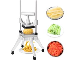 VEVOR 47x20x20cm Groentesnijderset Fruitsnijder 1 cm , Aluminiumlegering + Roestvrij Staal , Handmatig Keukengereedschap , Met Vier Antislipvoetjes Bedekt met Rubber