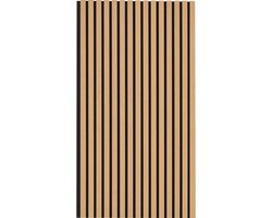 VEVOR 4x Akoestische Panelen Akoestische Wandpanelen Lamellenwand 1200x600mm Licht Eiken