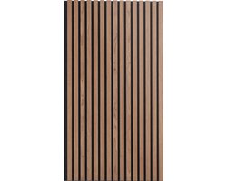 VEVOR 4x Akoestische Panelen Akoestische Wandpanelen Panelen Lamellenwand 1200x600x21mm Walnoot