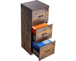 VEVOR Archiefkast Opbergkast Kantoorkast met 3 Laden en Slot