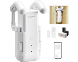 VEVOR Automatische Gordijnopener (Bediening Via App & Afstandsbediening) Elektrische Gordijnopener, Compatibel met Alexa & Google Home, met Stille Modus & Timer, voor Romeinse Gordijnroedes