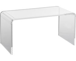 VEVOR Bijzettafel 813 X 401 X 414 mm, U-Vormige Acryl Tafel Bijzettafel, Transparante Salontafel voor Drankjes, Eten, Snacks, Gebruikt In Woonkamer, Slaapkamer, Studeerkamer, Etc