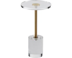 VEVOR Bijzettafel Van Helder Acryl, Bijzettafel Van Acryl met Massieve Basis, φ302 X 20 mm Rond Tafelblad, 543 mm Hoog, voor Koffie, Drankjes, Eten, Snacks, Geschikt voor Woonkamer, Eetkamer