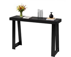 VEVOR Consoletafel, Bijzettafel Achter de Bank (118x30,5x81CM / LxBxH), Rechthoekige Bijzettafel van Meerlaags Plaatmateriaal voor Hal, Slaapkamer, Woonkamer, Entree, Zwart