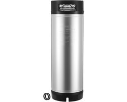 VEVOR Corny Keg Ball Lock Keg 19 L, Sus304 Cold Brew Bucket Keg met Twee Rubberen Handgrepen en Stevige Rubberen Bodem, Brouwapparatuur voor Thuisbrouwen, Feestjes, Bar, Bistro, Restaurant, Café, 1 Verpakking