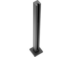 VEVOR Glasklem 35,83 Inch U Relingbeugel 0,39-0,47 Inch Glas Zwart