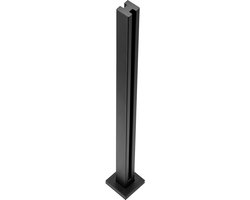 VEVOR Glasklem 37,4 Inch H Relingbeugel 0,39-0,47 Inch Glas Zwart