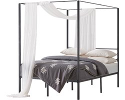 VEVOR Hemelbedframe in volledige grootte Vierkante buis Metalen Hemelbed Zwart