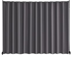 VEVOR Kamerverdeler Scheidingsscherm Draagbaar Oprolbaar Enkel Paneel Kantoor Grijs