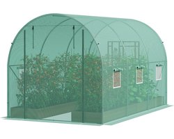 VEVOR Kas Tunnelkas Koudframe Tomatenhuis 292x196x190cm Groen