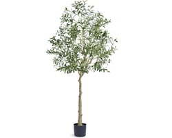 VEVOR Kunstmatige Olijfboom 81x81x179cm Kunstplant Paneel Pe Kunstplanten Nep Plastic Planten In Pot Kunstbloem Geurloos Waterdicht Ideaal voor Het Decoreren Van Slaapkamer, Studeerkamer, Woonkamer