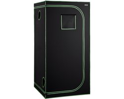 VEVOR Kweektent, 100x100x200 cm, Kweekkast van 600D, Sterk Reflecterend Mylar, Binnenplantentent met Observatievenster, Grondbak en Ritssluiting, Kweektent voor Fruit, Bloemen en Groenten in Kassen