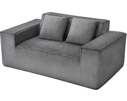 VEVOR Loveseat Sofa Corduroy Sofa 160cm Grijs Tweezitsbank Slaapkamer