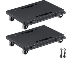 VEVOR Meubeltrolley 4 Wielen Draagbare Bewegende Wielen Zware in Elkaar Grijpende Kleine Platte voor Zwaar Meubilair 2 Stuks 16" X 11" 500lb Capaciteit Zwart