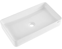 VEVOR Moderne keramische wastafel badkamer aanrecht wastafel wit 609x351x112mm