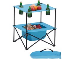 VEVOR Opvouwbare Tafel Draagbare Picknicktafel Buffettafel Oxford Stof 56cm Blauw