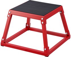 VEVOR Plyometrische Jump Box, 305 Mm Plyo Box, Plyobox Platform Rood, Antislip Fitness Oefening Step Up Box voor Thuistraining, Conditiekrachttraining, Billen, Dijtraining