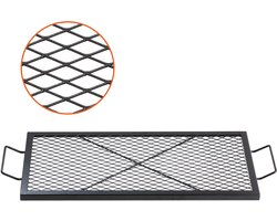 VEVOR Rechthoekige Grillrooster Vuurkorf X-Marks Staal 81x38cm Vuurkorfrooster